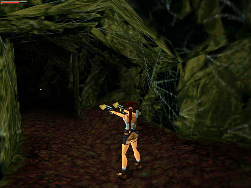 Usare il fuoco della pistola per far luce in Tomb Raider 2