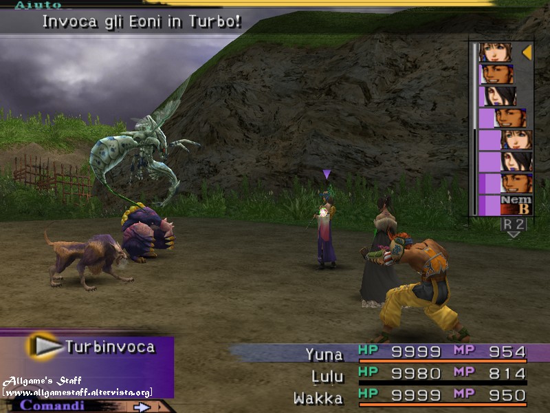 Turbotecniche e Turbo - Final Fantasy X Turbinvoca