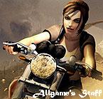 Lara in moto