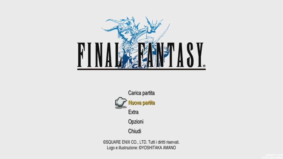 Final Fantasy I Pixel Remaster - Schermata del titolo