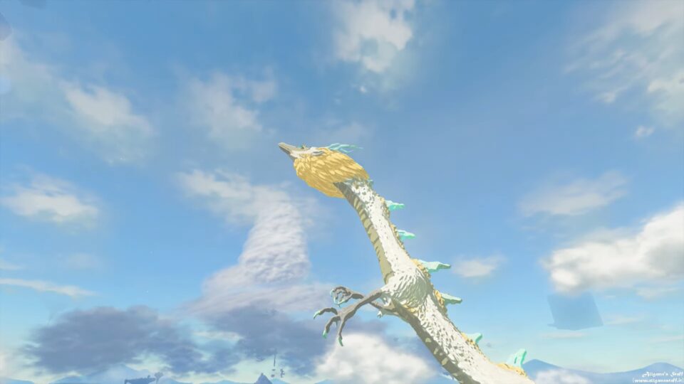 Drago eburneo (o drago della luce) in Zelda: Tears of the Kingdom
