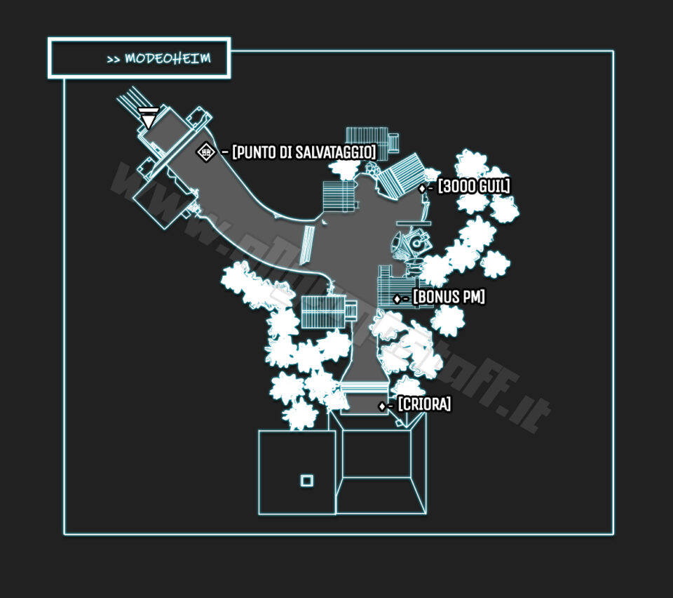 Mappa di Modeoheim - Crisis Core FF7 Reunion
