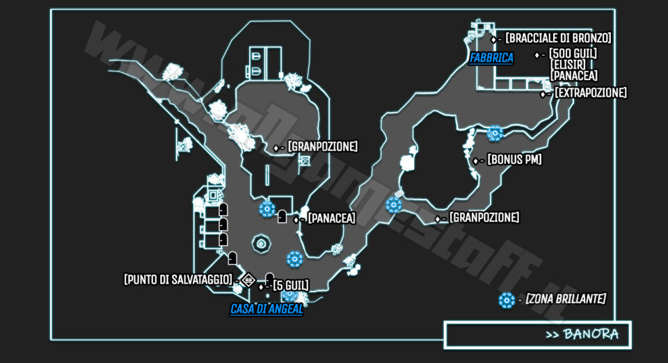 Mappa del Villaggio di Banora - Crisis Core FF7 Reunion