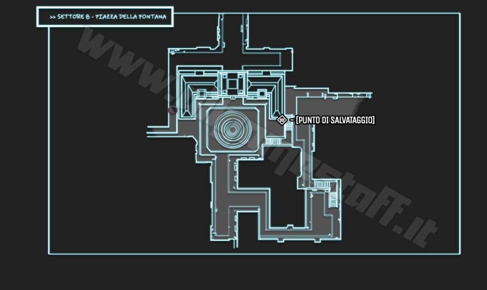 Mappa della Piazza della Fontana - Crisis Core FF7 Reunion