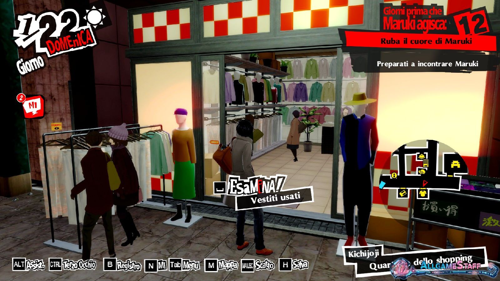 Cesta di vestiti in Persona 5 Royal